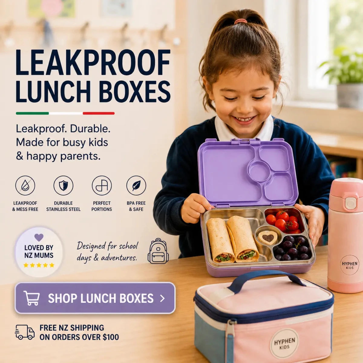 Leakproof lunchboxes for happy kids