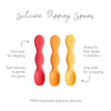 Bumkins Silicone Dipping Spoons 3 Pack - Tutti Frutti - Bowls & Utensils - not - on - sale