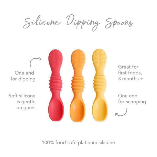 Bumkins Silicone Dipping Spoons 3 Pack - Tutti Frutti - HYPHEN KIDS