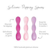 Bumkins Silicone Dipping Spoons 3 Pack - Lollipop - Bowls & Utensils - not - on - sale