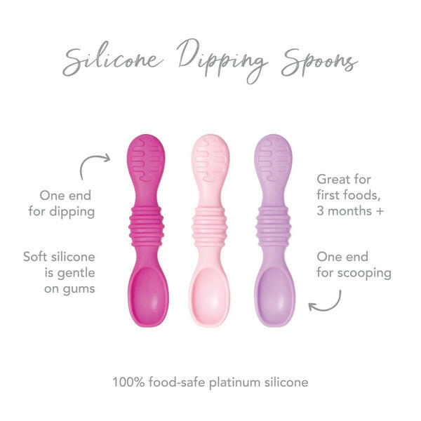 Bumkins Silicone Dipping Spoons 3 Pack - Lollipop - HYPHEN KIDS