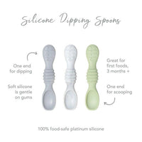 Bumkins Silicone Dipping Spoons 3 Pack - Taffy - Bowls & Utensils - not - on - sale