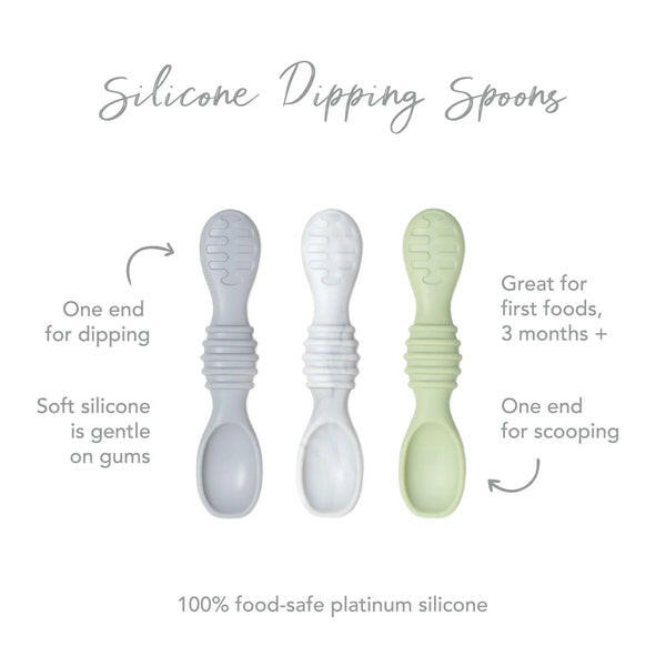 Bumkins Silicone Dipping Spoons 3 Pack - Taffy - Bowls & Utensils - not - on - sale
