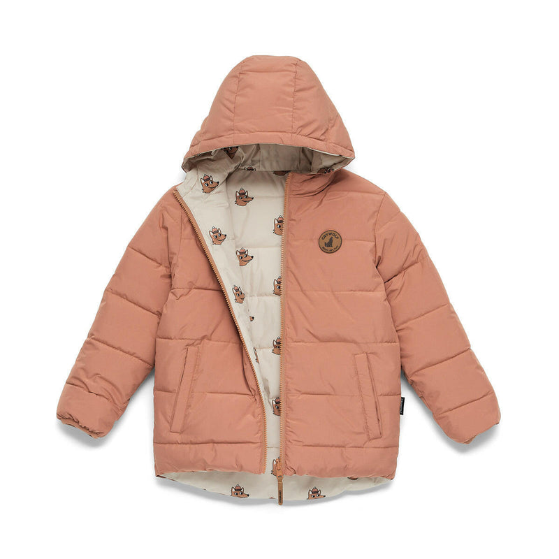 Crywolf Reversible Eco Puffer Terracotta Wolf