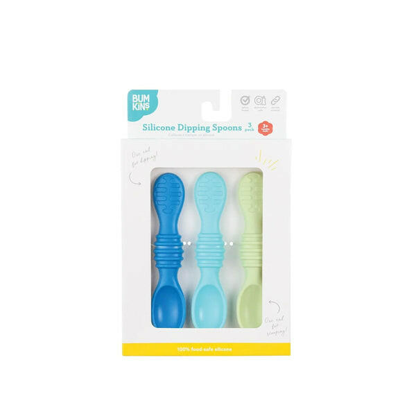 Bumkins Silicone Dipping Spoons 3 Pack - Gumdrop - Bowls & Utensils - not - on - sale