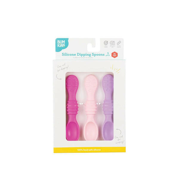 Bumkins Silicone Dipping Spoons 3 Pack - Lollipop - HYPHEN KIDS