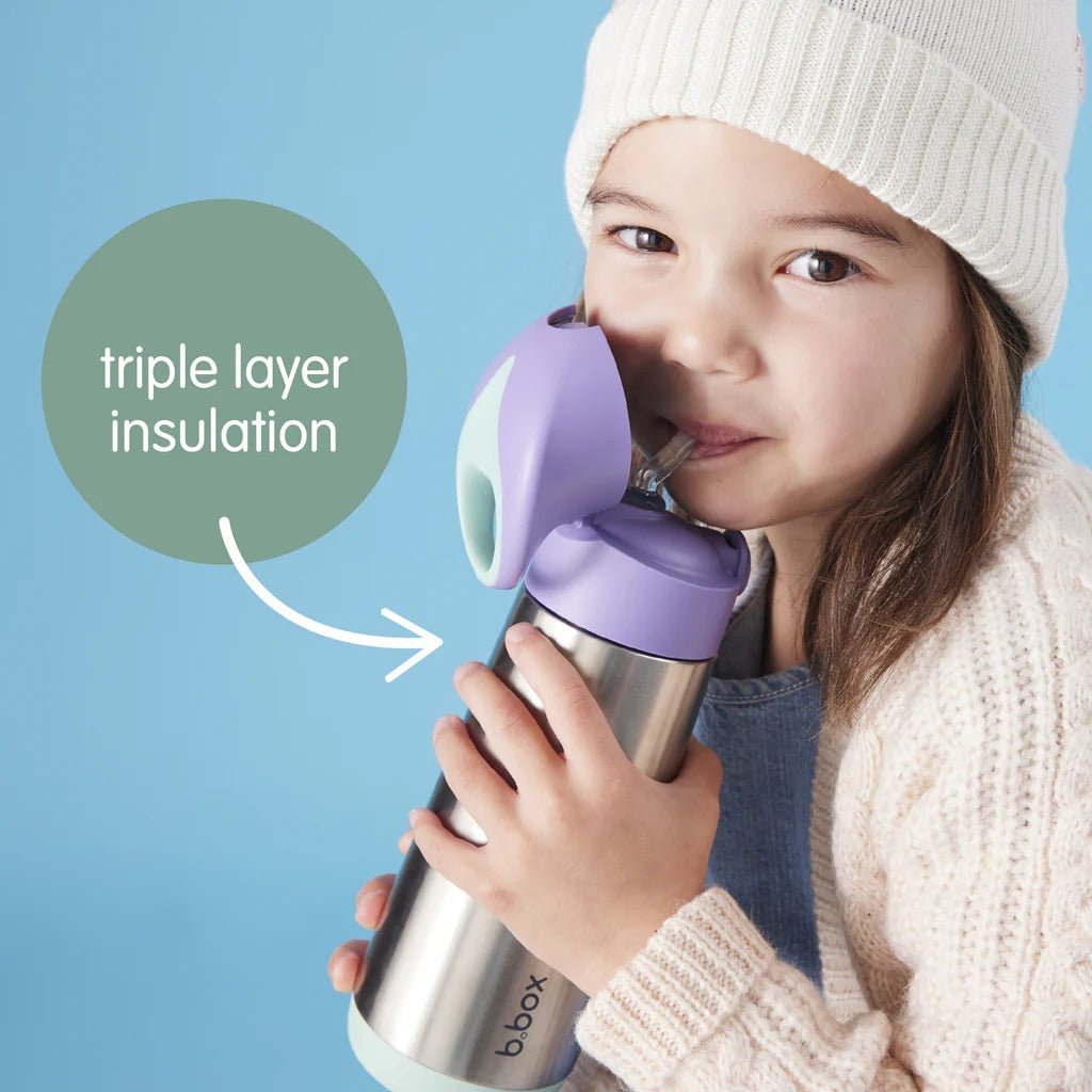 b.box 500mL insulated drink bottle - blush crush Water Bottle for kids