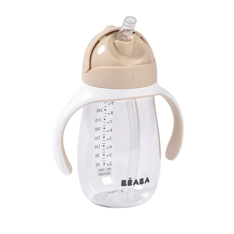 Beaba 2 In 1 Straw Learning Cup - Clay – Sippy Cup NZ | Hyphen Kids