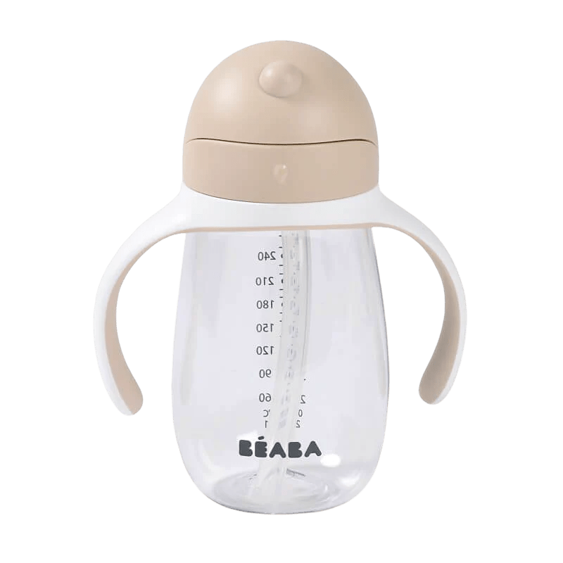Beaba 2 In 1 Straw Learning Cup - Clay – Sippy Cup NZ | Hyphen Kids