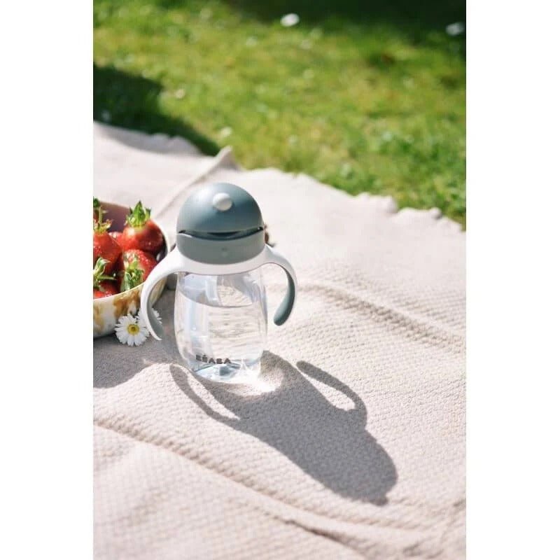 Beaba 2 In 1 Straw Learning Cup - Sage – Sippy Cup NZ | Hyphen Kids