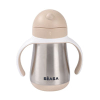 Beaba Stainless Steel Straw Cup 250ml - Clay – Sippy Cup NZ | Hyphen Kids