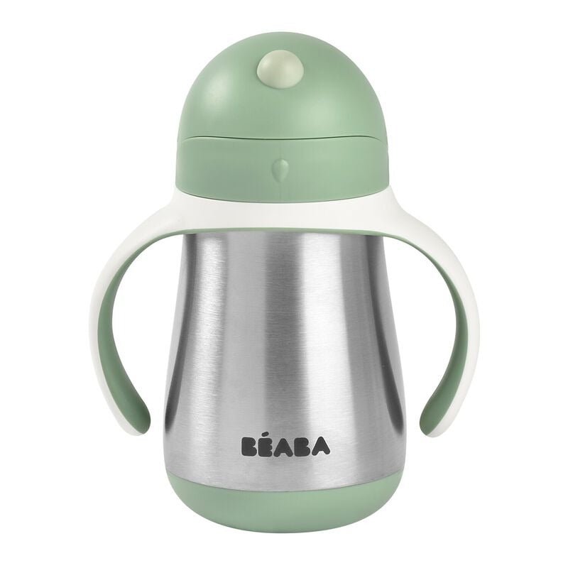 Beaba Stainless Steel Straw Cup 250ml - Sage Green – Sippy Cup NZ | Hyphen Kids