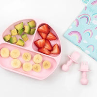 Bumkins Silicone Grip Dish - Pink – Bowls & Utensils NZ | Hyphen Kids