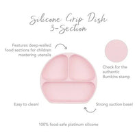 Bumkins Silicone Grip Dish - Pink – Bowls & Utensils NZ | Hyphen Kids