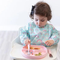 Bumkins Silicone Grip Dish - Pink – Bowls & Utensils NZ | Hyphen Kids