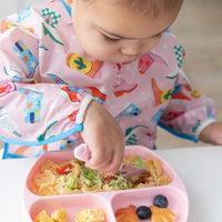 Bumkins Silicone Grip Dish - Pink – Bowls & Utensils NZ | Hyphen Kids
