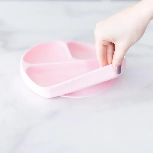 Bumkins Silicone Grip Dish - Pink – Bowls & Utensils NZ | Hyphen Kids