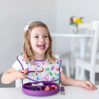 Bumkins Silicone Grip Dish - Purple – Bowls & Utensils NZ | Hyphen Kids