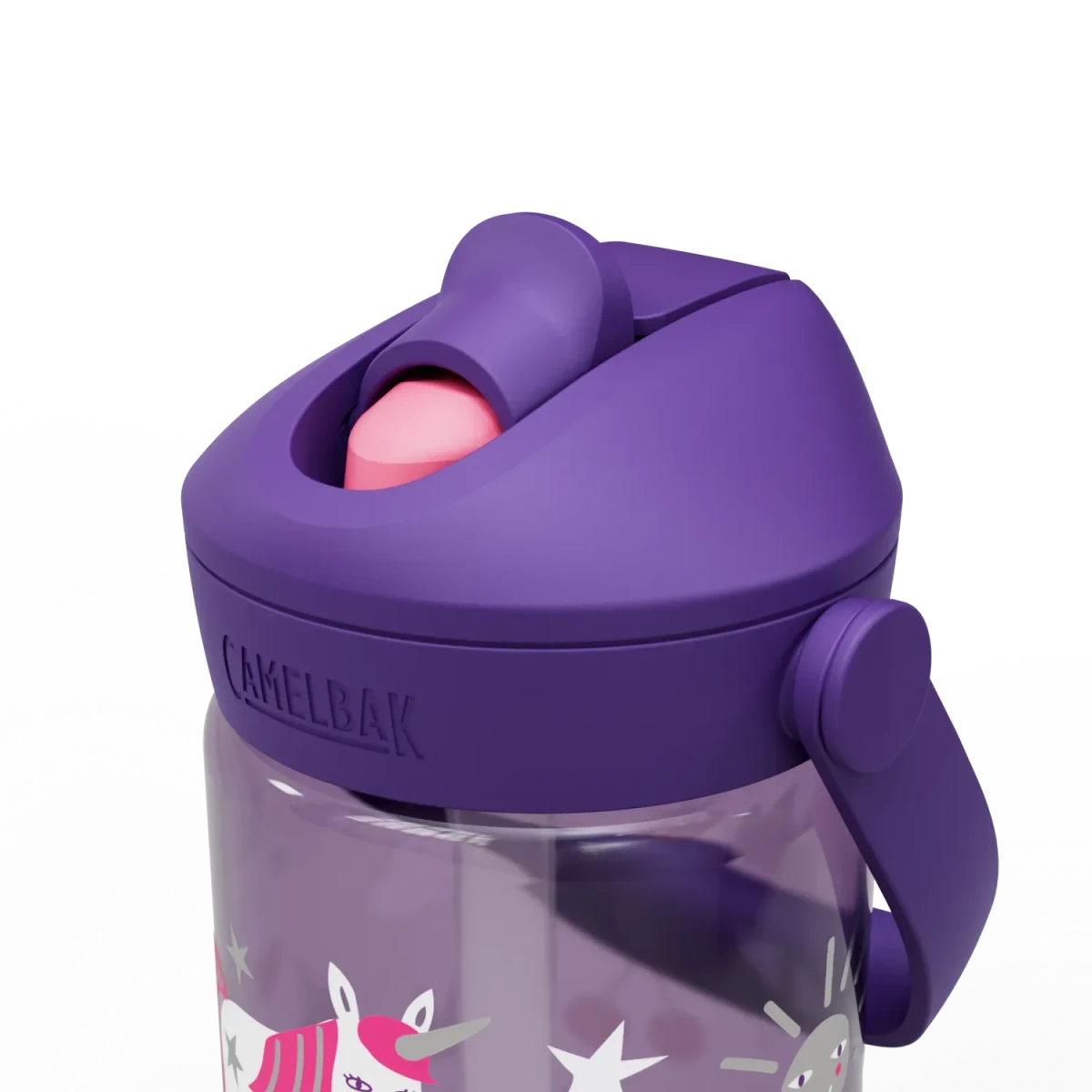 Shop CamelBak Thrive Kids Flip Straw Water Bottle 400ml - Unicorn Party NZ | Premium Water Bottle for School Kids