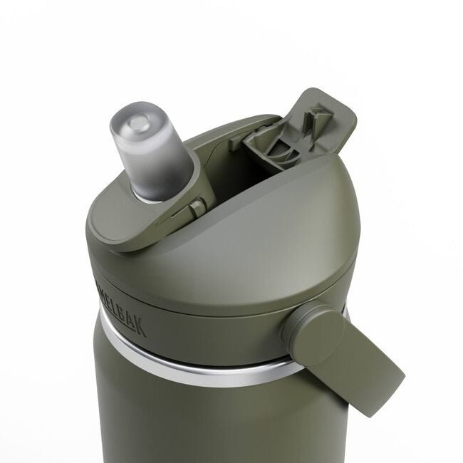 Camelbak Thrive Flip Straw 600ml Bottle, Insulated Stainless Steel - Moss - Thermos Bottle - Insulated Drink Bottles