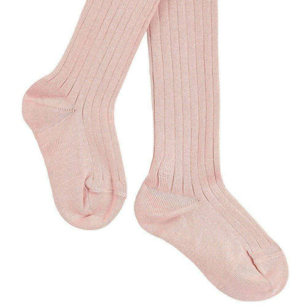 CONDOR Basic Rib Tights (526) Pale Pink - HYPHEN KIDS