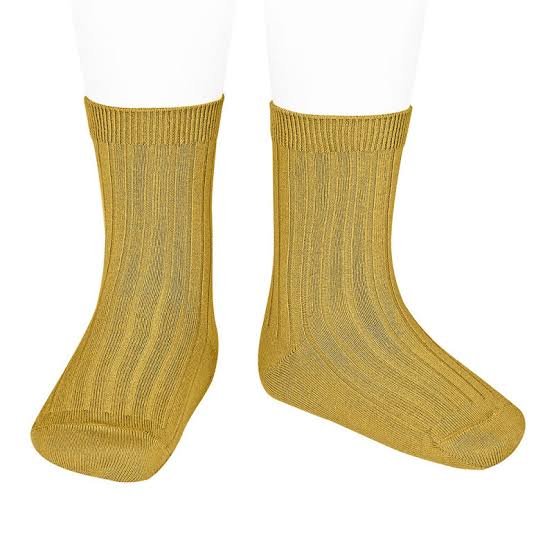 CONDOR Basic Rib Short Socks (645) Cury - HYPHEN KIDS