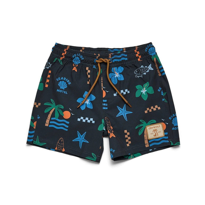 Crywolf Board Short Seaside Motel – Swimsuit NZ | Hyphen Kids