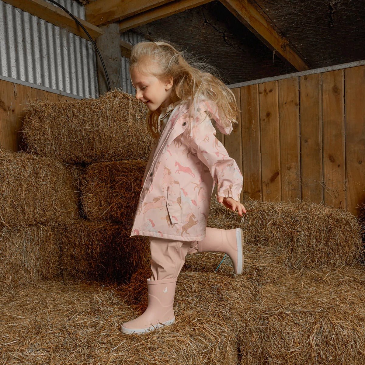 Crywolf Explorer Jacket Blush Ponies Rain Jacket for kids