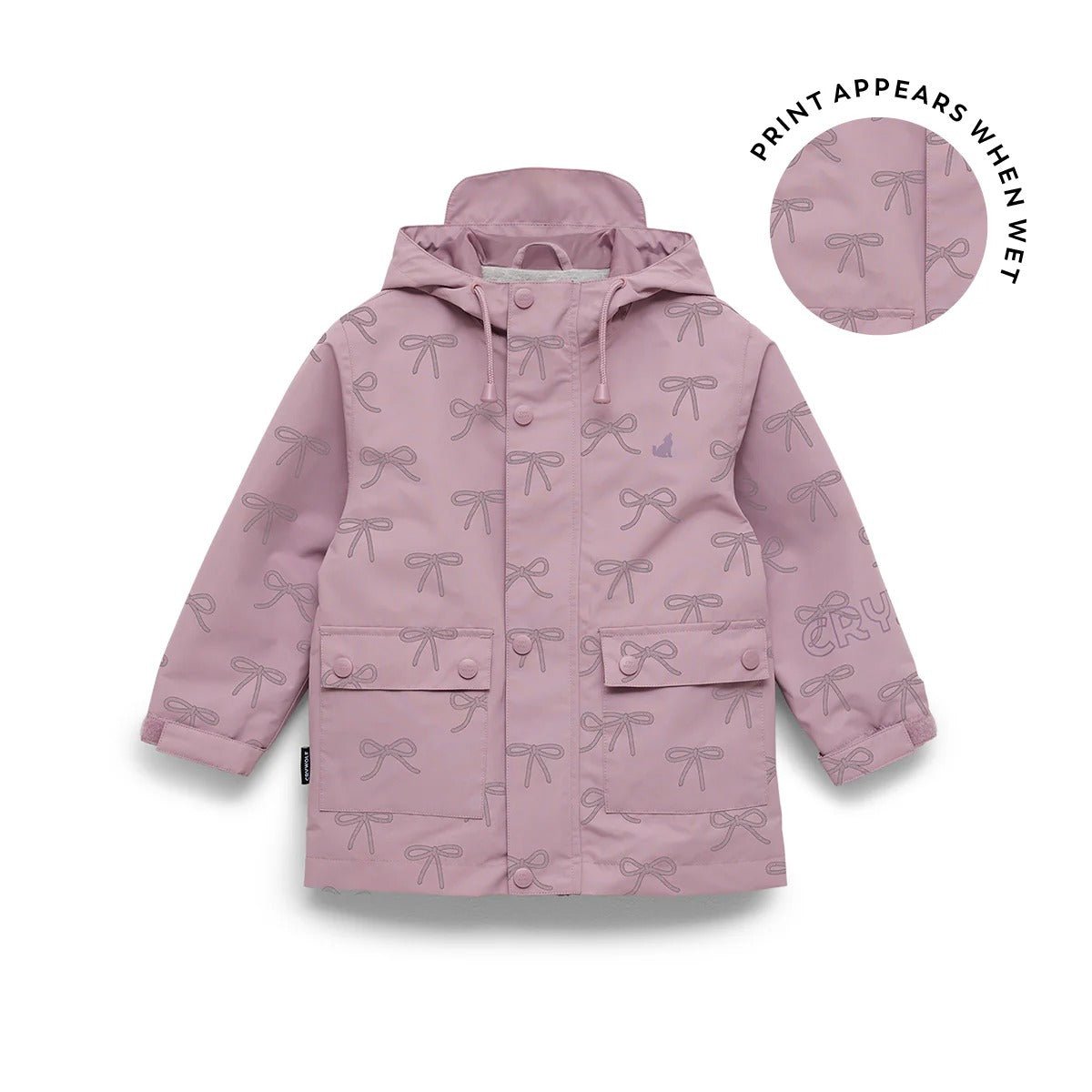 Crywolf Magic Jacket Heather Bows Rain Jacket for kids