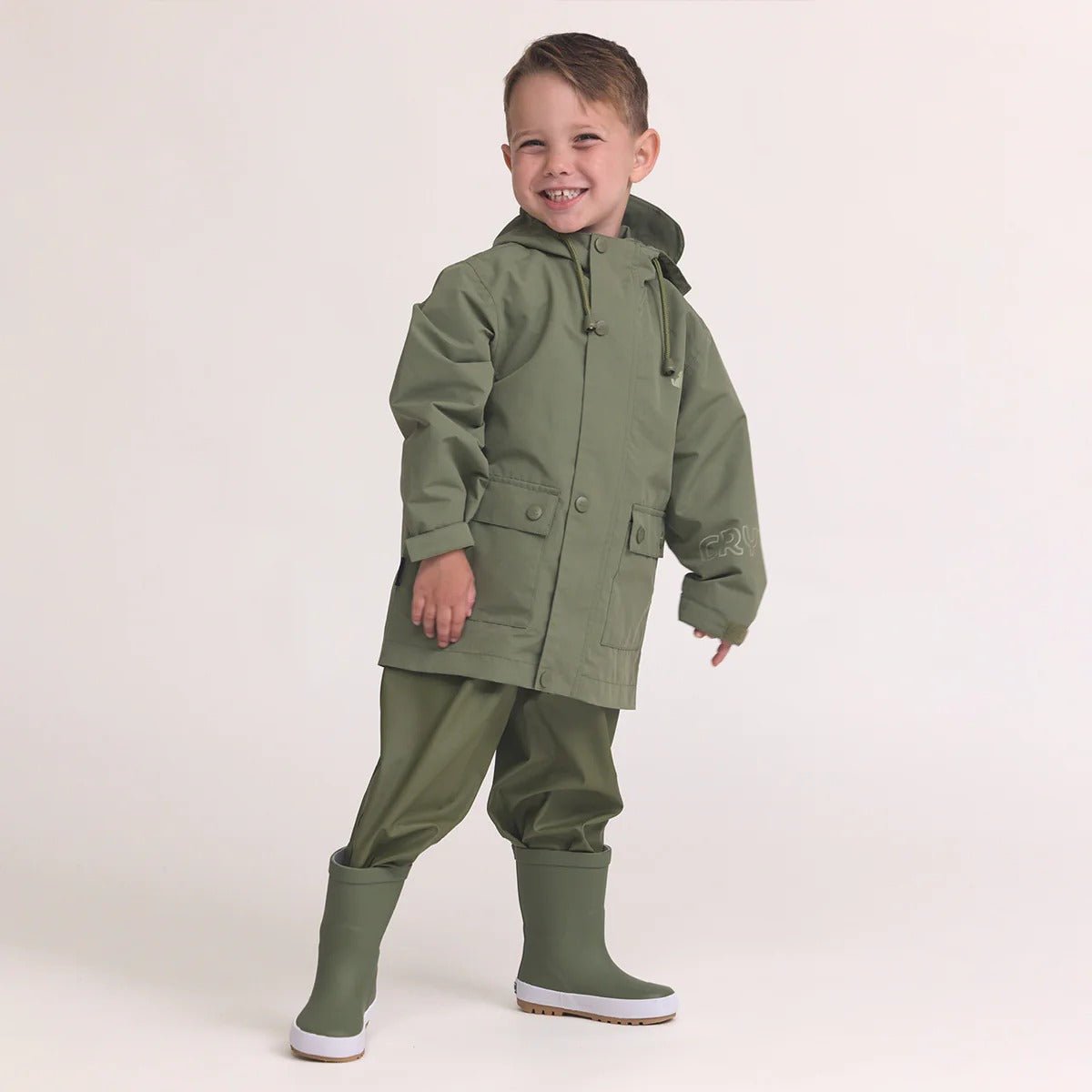 Crywolf Magic Jacket Olive Rope Rain Jacket for kids