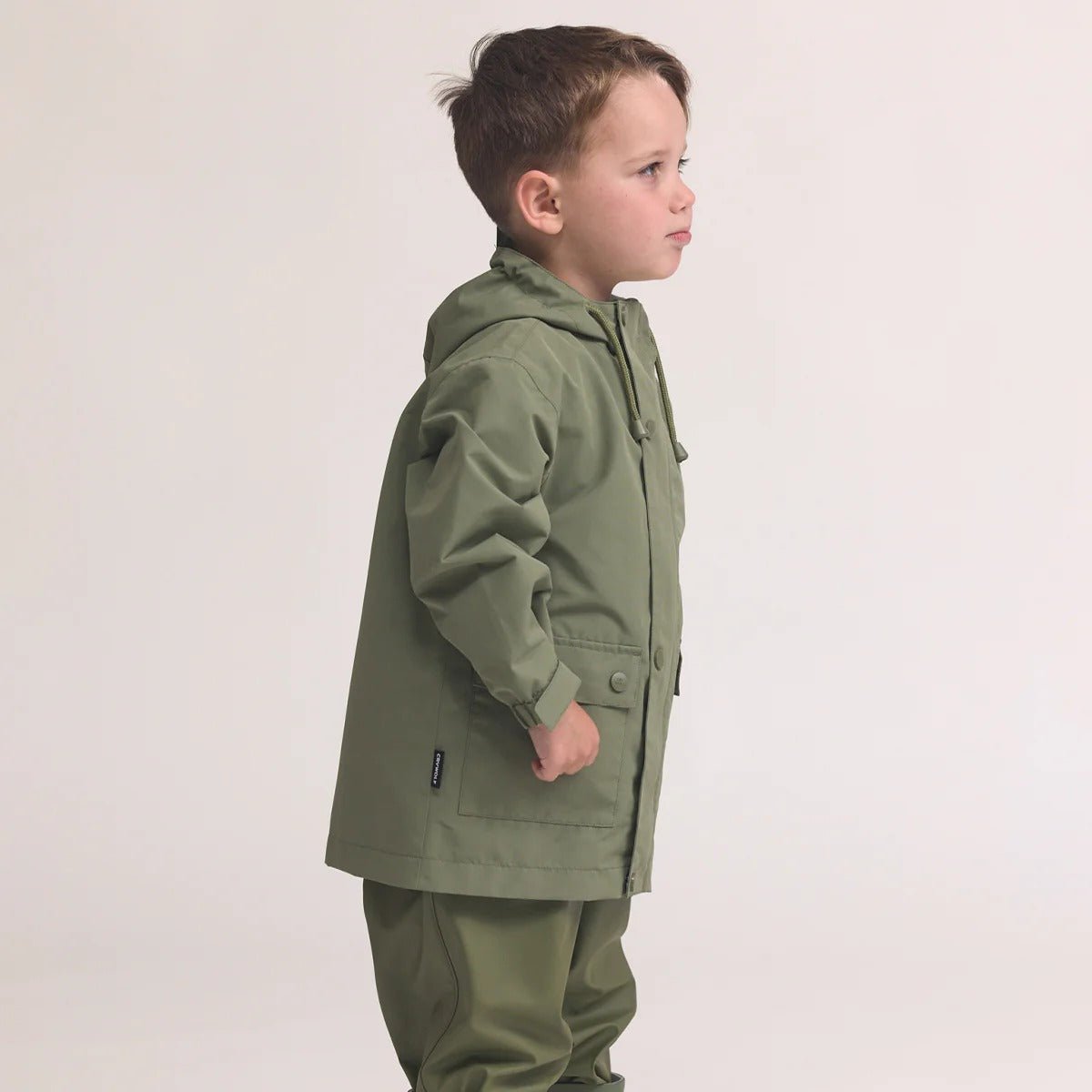 Crywolf Magic Jacket Olive Rope Rain Jacket for kids