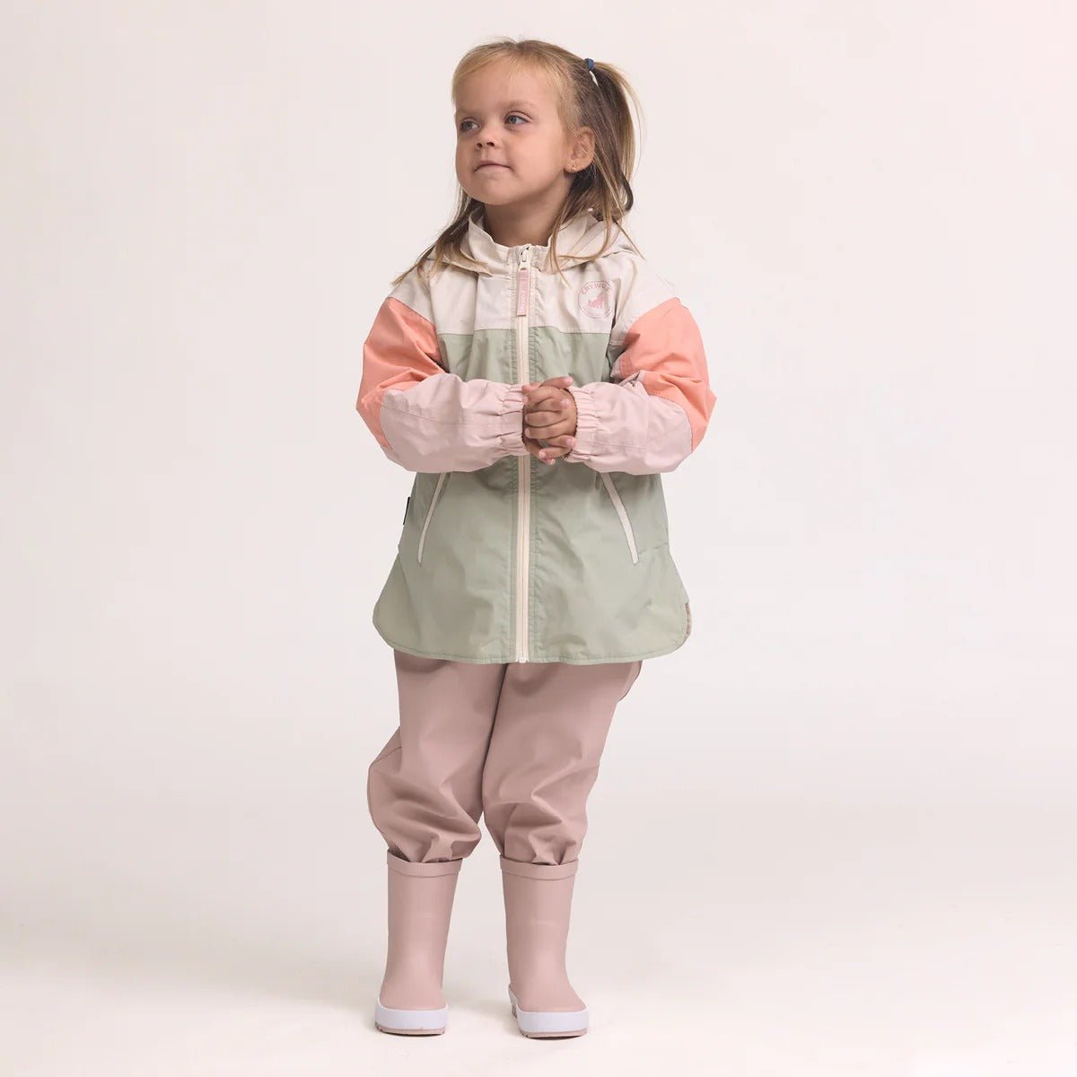 Crywolf Packable Jacket Harvest Colourblock Rain Jacket for kids