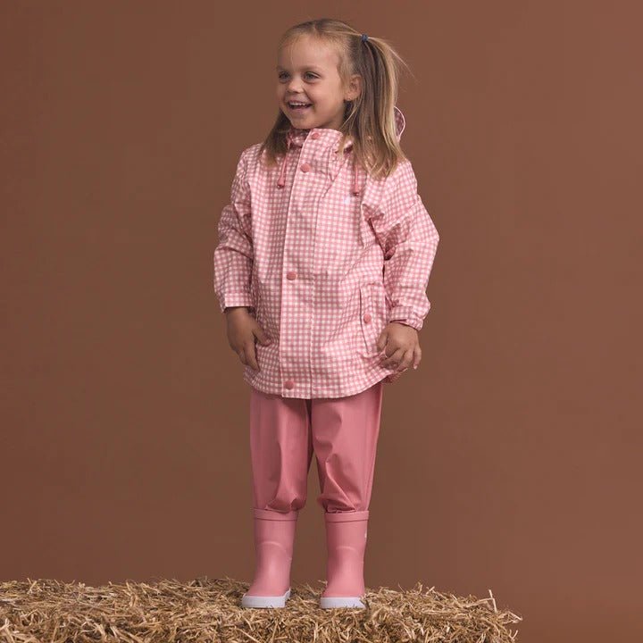Shop Crywolf Play Jacket Rose Gingham NZ | Premium Jackets|Coats|Hoodies for School Kids
