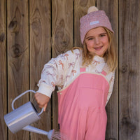 Shop Crywolf Pom Pom Beanie Heather Speckle NZ | Premium Hats for School Kids