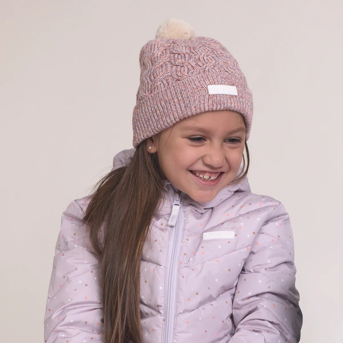 Shop Crywolf Pom Pom Beanie Heather Speckle NZ | Premium Hats for School Kids