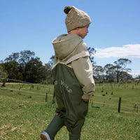 Shop Crywolf Pom Pom Beanie Olive Speckle NZ | Premium Hats for School Kids