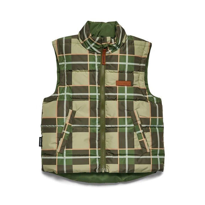 Shop Crywolf Reversible Eco-Vest Field Plaid NZ | Premium Jackets|Coats|Hoodies for School Kids