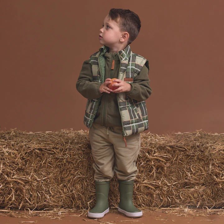 Shop Crywolf Reversible Eco-Vest Field Plaid NZ | Premium Jackets|Coats|Hoodies for School Kids