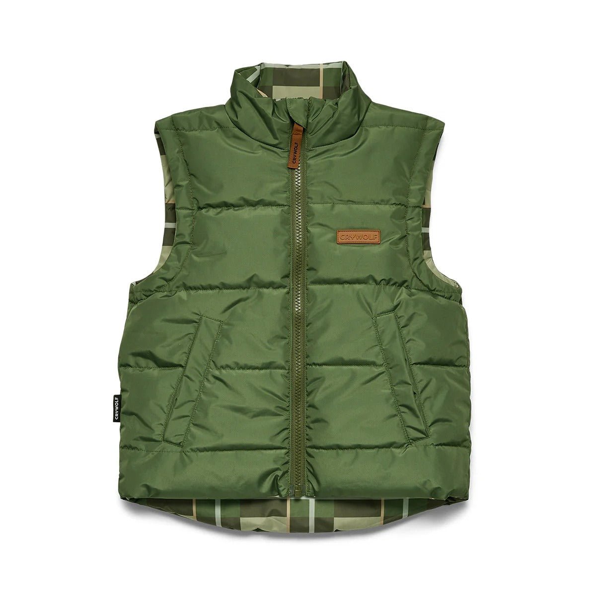 Shop Crywolf Reversible Eco-Vest Field Plaid NZ | Premium Jackets|Coats|Hoodies for School Kids