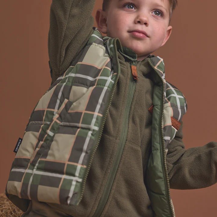 Shop Crywolf Reversible Eco-Vest Field Plaid NZ | Premium Jackets|Coats|Hoodies for School Kids