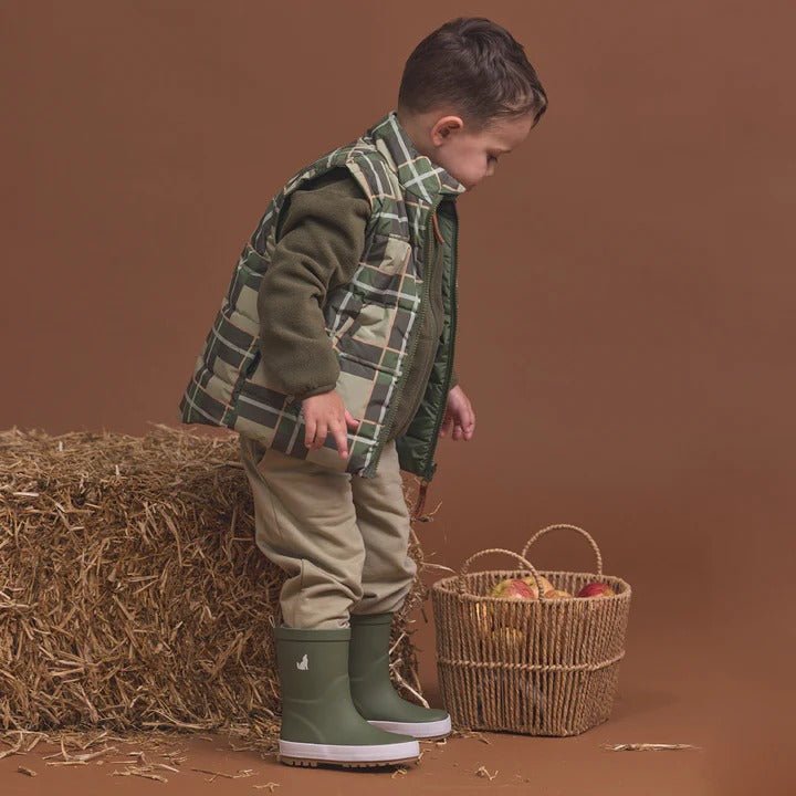 Shop Crywolf Reversible Eco-Vest Field Plaid NZ | Premium Jackets|Coats|Hoodies for School Kids