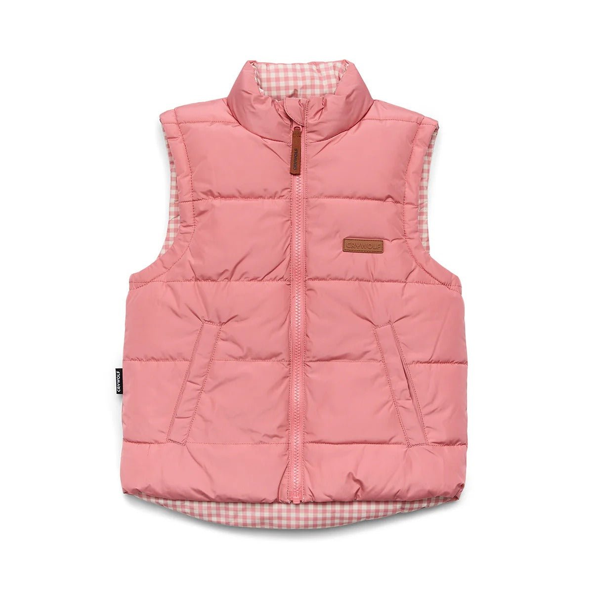 Shop Crywolf Reversible Eco-Vest Gingham NZ | Premium Jackets|Coats|Hoodies for School Kids
