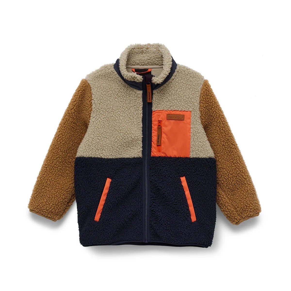 Crywolf Yeti Jacket Ash Colourblock Jackets|Coats|Hoodies for kids