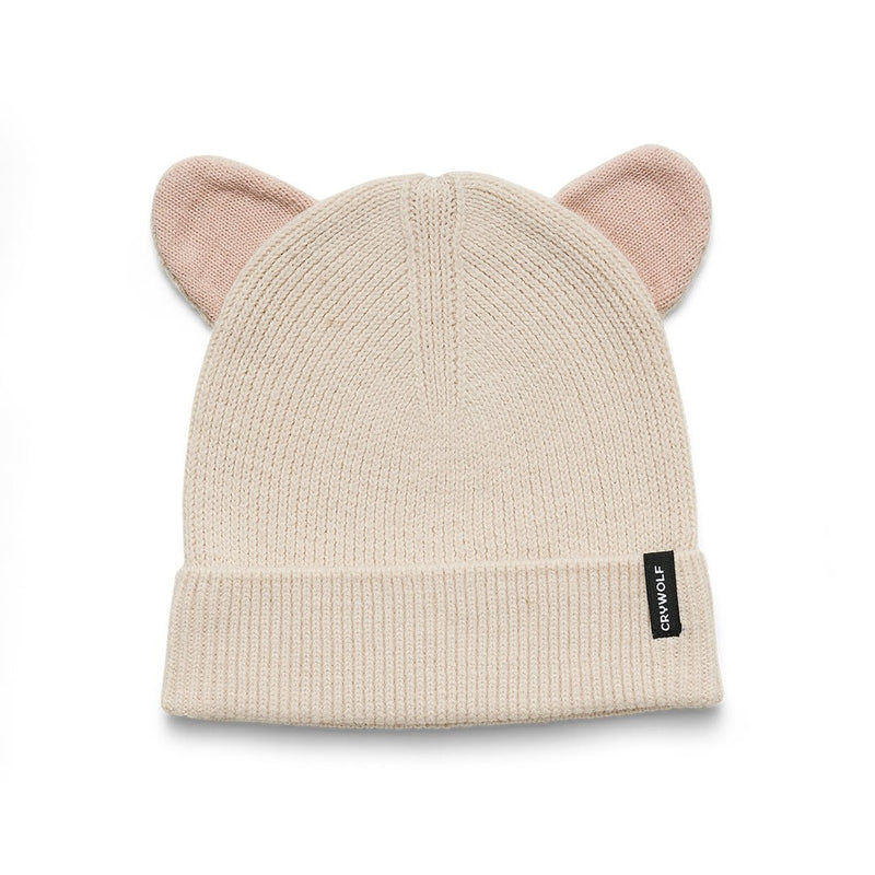 Crywolf Wolf Ears Beanie Off White - HYPHEN KIDS