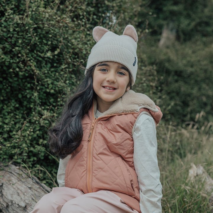 Crywolf Wolf Ears Beanie Off White - HYPHEN KIDS