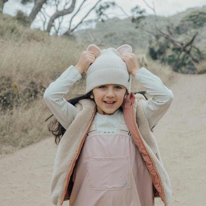 Crywolf Wolf Ears Beanie Off White - HYPHEN KIDS