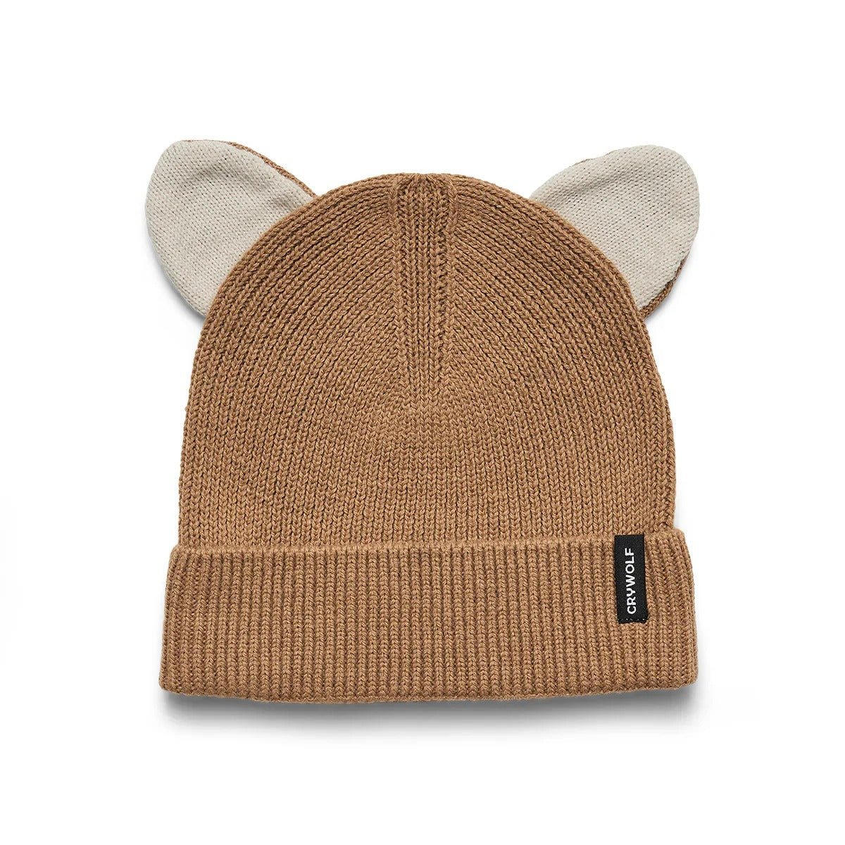 Crywolf Wolf Ears Beanie Tan - HYPHEN KIDS