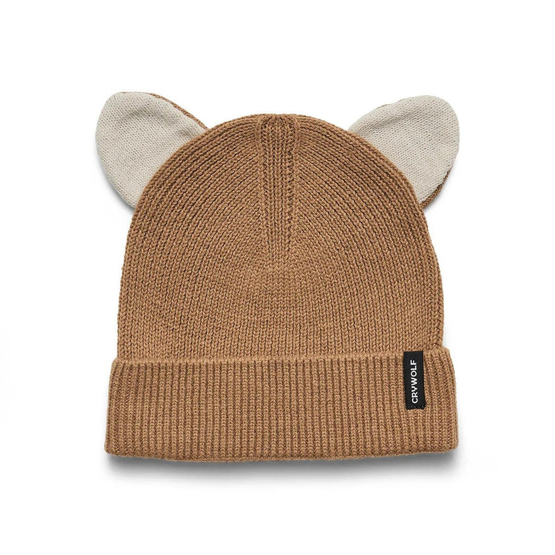 Crywolf Wolf Ears Beanie Tan - HYPHEN KIDS
