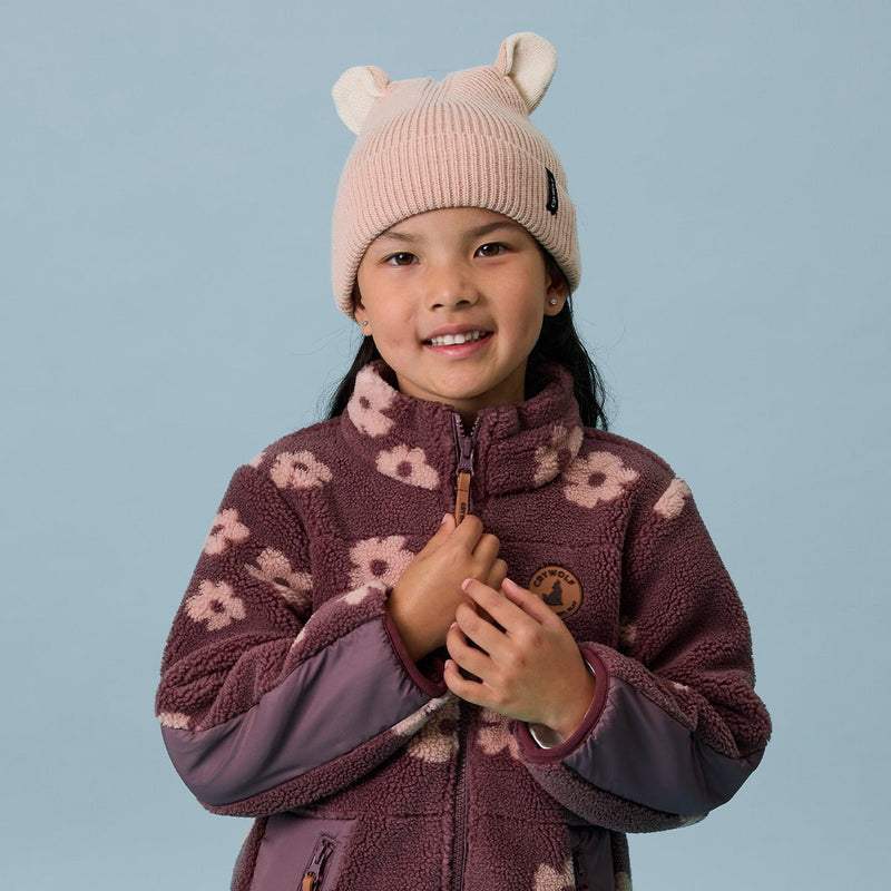 Crywolf Wolf Ears Beanie Dusty Pink - HYPHEN KIDS