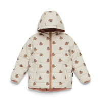 Crywolf Reversible Eco Puffer Terracotta Wolf - Jackets|Coats|Hoodies - 2 - 3Y